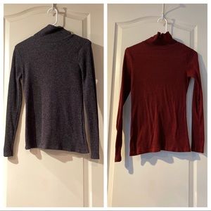 BOGO 2 ribbed turtle neck long sleeve sweaters